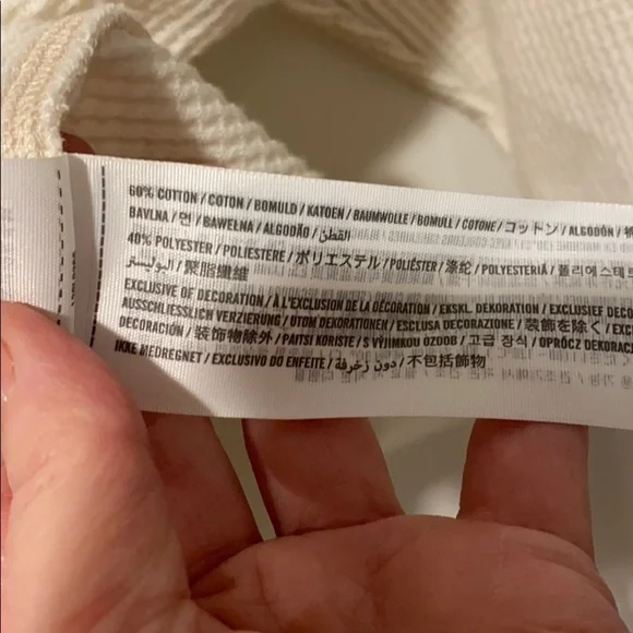 A&F Cream Boxy Lace Up Waffle Thermal Top EUC - Picture 8 of 11